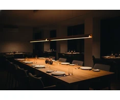 Pakabinamas šviestuvas 22W LED pakabinamas linijinis šviestuvas ALMA, medžio/baltos sp., 2700/3000K, dimeriuojamas, C4036070OAKDP