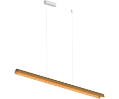 Pakabinamas šviestuvas 22W LED pakabinamas linijinis šviestuvas ALMA, medžio/baltos sp., 2700/3000K, dimeriuojamas, C4036070OAKDP