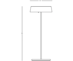 2.2W LED pastatomas lauko šviestuvas, baltas, 3000K, dimeriuojamas, su baterija, E290