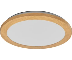 Lubinis šviestuvas 22W LED paviršinis vonios šviestuvas ORBIS DISC, medienos sp., 3000/4000K, IP44