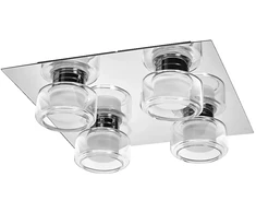 Lubinis šviestuvas 22W LED paviršinis vonios šviestuvas ORBIS FLAME, chromo sp., 3000/4000K, IP44
