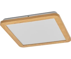 Lubinis šviestuvas 22W LED paviršinis vonios šviestuvas ORBIS DISC, medienos sp., 3000/4000K, IP44