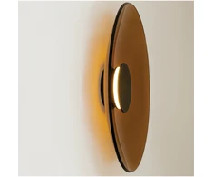 22W LED sieninis šviestuvas, juodu korpusu/rudas stiklas, 2700/3000K, dimeriuojamas, 25272