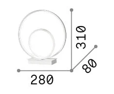 22W LED stalo šviestuvas OZ, juodas, 2700K, 342474