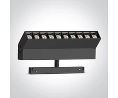 22W LED šviestuvas į magnetines sistemas MINI/MAXI/P&amp;P, juodas, 3000/3500/4000K, 48V, 38°, 42106B/B/V