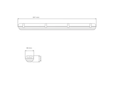 22W LED šviestuvas WARS 1x60 SA-3W 3H AT 4000K