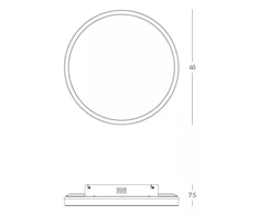23W LED lubinis šviestuvas, šlifuoto aukso sp., 2700/3000/4000K, dimeriuojamas, 25160