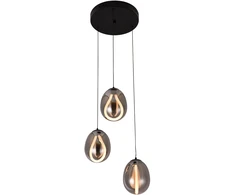 23W LED pakabinamas šviestuvas MELANIE, juodos/dūmų sp., 3000K, 4311900