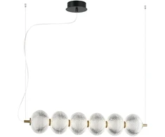 23W LED pakabinamas šviestuvas PELLUCID, bronzos sp./skaidrus, 3000K, 4297800