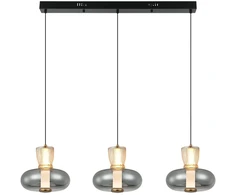 23W LED pakabinamas šviestuvas SIREL, gintaro/dūmų/juodos/bronzos sp., 3000K, 4326900