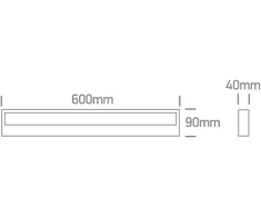 23W LED sieninis šviestuvas, baltas, 2700/3100/3500K, 38010B/W/V