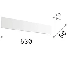 23W LED sieninis šviestuvas ZIG ZAG, baltas, 2700K, 342658