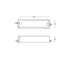 240W LED maitinimo šaltinis, baltas, 48V, IP20, dimeriuojamas, 25481