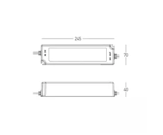 240W LED maitinimo šaltinis, baltas, 48V, IP20, BLUETOOTH, 25482