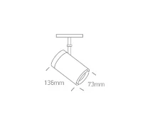 24W akcentinis šviestuvas į magnetines sistemas, juodas, 3000K, reguliuojamas, DALI, 42114BL/B/W