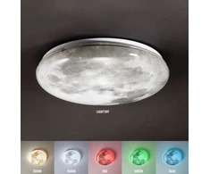 24W LED lubinis šviestuvas LUNA, pilkas, 3000-6500K/RGB, dimeriuojamas, valdomas TUYA programėle