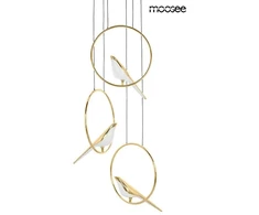 24W LED pakabinamas šviestuvas BIRD DISC, aukso sp., 3000K