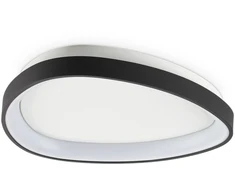 Lubinis šviestuvas Ideal Lux 24W LED paviršinis šviestuvas GEMINI, juodas, 3000K, 328027