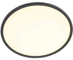 Lubinis šviestuvas 24W LED plafonas MEMO, matinės juodos sp., 3000K