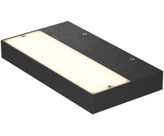 24W LED sieninis šviestuvas APEX, juodas, 3000K, 01-3760