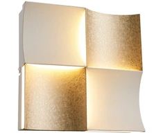 24W LED sieninis šviestuvas ARIELLA, aukso/baltos sp., 3000K, 4342000