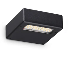 24W LED sieninis šviestuvas TAB, juodas, 3000K, 369167
