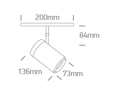 24W LED šviestuvas į magnetines sistemas MINI/MIDI/MAXI/P&amp;P, baltas, 3000/3500/4000K, 48V, 38°, 42114B/W/V
