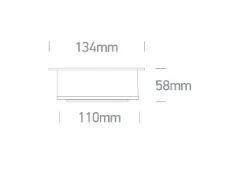 25W įleidžiamas pakreipiamas šviestuvas, juodas, 3000K, 11128G/B/W