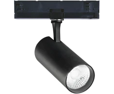 25W LED akcentinis šviestuvas į 3 fazių bėgelius FOX, juodas, 4000K, dimeriuojamas, 340951