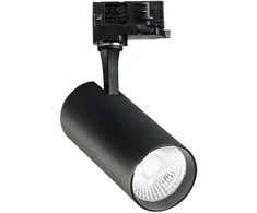 25W LED akcentinis šviestuvas į 3 fazių bėgelį FOX, juodas, 4000K, 322377