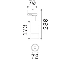 25W LED akcentinis šviestuvas į 3 fazių bėgelius EOS, baltas, 2700K, 340821