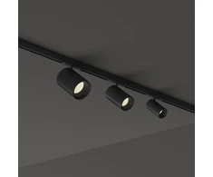 2,5W LED akcentinis šviestuvas į linijinės sistemos bėgelį DEVA, juodas, 4000K, reguliuojamas, 370170