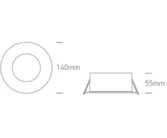 25W LED įleidžiamas vidaus/lauko šviestuvas, baltas, 3000/3500/4000K, IP65, 10125GA/W/V