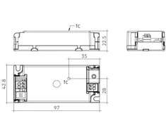 25W LED maitinimo šaltinis TRIDONIC LC SNC4, 450-600mA