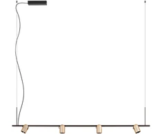 25W LED pakabinamas šviestuvas KOBE, juodos/kavos sp., 3000K, dimeriuojamas, 01-3672