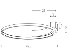 Lubinis šviestuvas 25W LED paviršinis lubų šviestuvas, baltas, 3000K, 2075