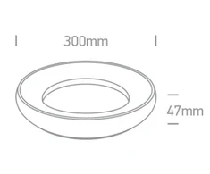 Lubinis šviestuvas 25W LED plafonas, baltas, 3000K, 67402/W/W