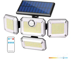 2,5W LED prožektorius su saulės baterija GLOW G2, juodas, 6500K, su judesio davikliu, IP44