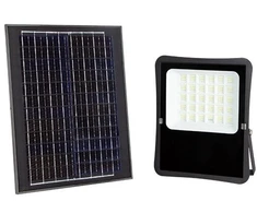 25W LED prožektorius su saulės baterija, juodas, 6000K