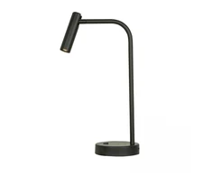 2,5W LED stalo šviestuvas, matinės juodos sp., 3000K, 23036
