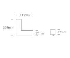 25W šviestuvas į magnetines sistemas ONELIGHT MAXI, juodas, 3000K, 42100E/B/W