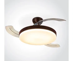 Lubinis šviestuvas 25W ventiliatorius su dimeriuojamu 32W LED šviestuvu, rudas, 3000/4000/5500K, 6300/BR/V