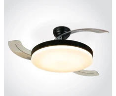 Lubinis šviestuvas 25W ventiliatorius su dimeriuojamu 32W LED šviestuvu, juodas, 3000/4000/5500K, 6300/B/V