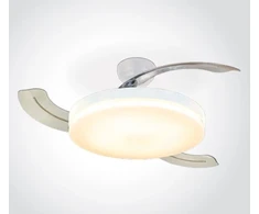 Lubinis šviestuvas 25W ventiliatorius su dimeriuojamu 32W LED šviestuvu, baltas, 3000/4000/5500K, 6300/W/V