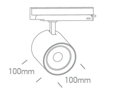 26/30/35W LED akcentinis šviestuvas į 3 fazių bėgelius, baltas, 3000/3500/4000K, 65634DT/W/V