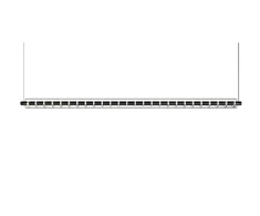 Pakabinamas šviestuvas 26,5W LED pakabinamas linijinis šviestuvas LOOP, juodas, 2700K, 1300mm, DALI