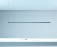 26W LED linijinis pakabinamas šviestuvas POP P120, juodu korpusu, 3000K, 124cm