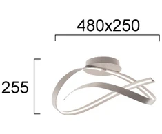 26W LED lubinis šviestuvas RIBBON, smėlio sp., 3000K, 4325602