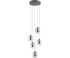 26W LED pakabinamas šviestuvas KHADI, juodos/dūmų sp., 3000K, dimeriuojamas, 01-3488