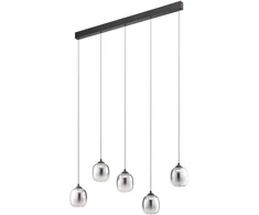 26W LED pakabinamas šviestuvas KHADI, juodos/dūmų sp., 3000K, dimeriuojamas, 01-3490